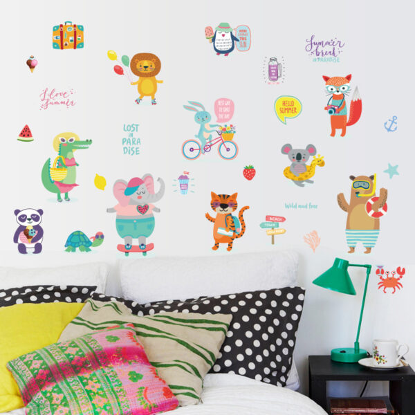 Decal dán tường hoạt hình summer day ZOOYOO SK7151