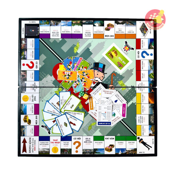 Cờ Tỷ Phú - Monopoly - bàn NHỰA cao cấp 42 x 42cm - Trò chơi rèn luyện tư duy tài chính