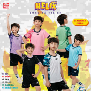 Bộ quần áo bóng đá cho bé không logo Riki HELIX