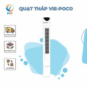 Quạt tháp không cánh Vf - poco - trắng - tích hợp chế độ cung cấp ion âm