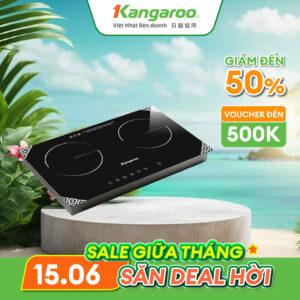 Bếp Điện Từ Đôi Kangaroo KG498N 3100W - Hàng chính hãng