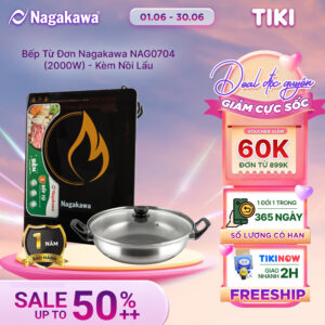 Bếp Từ Đơn Nagakawa NAG0704 2000W - Kèm Nồi Lẩu - Hàng Chính Hãng