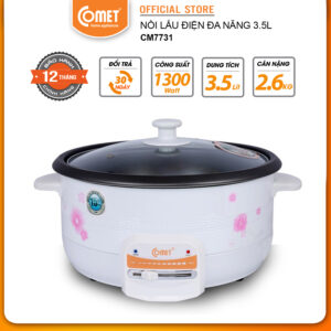 Nồi Lẩu Điện Comet CM7731 - Hàng Chính Hãng - Trắng