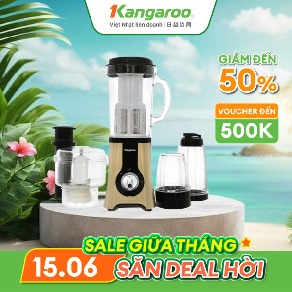 Máy Xay Sinh Tố Đa Năng 4 Cối Kangaroo KG4B3 380W - Hàng chính hãng