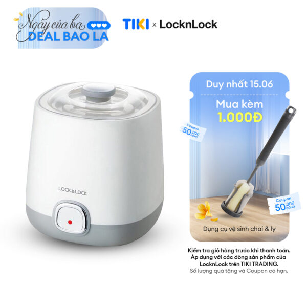 Máy Làm Sữa Chua Lock&Lock EJY110SLV 1000ml - Hàng chính hãng