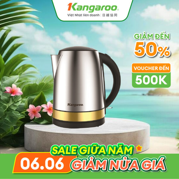 Bình Đun Siêu Tốc Kangaroo KG642 1.7L - Hàng chính hãng