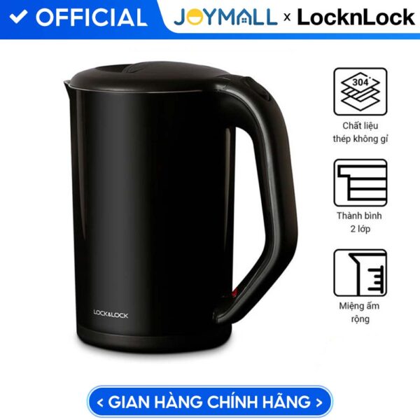 Bình Đun Siêu Tốc 2 Lớp Lock&ampLock EJK738BLK 1.7L - Đen - Hàng Chính Hãng